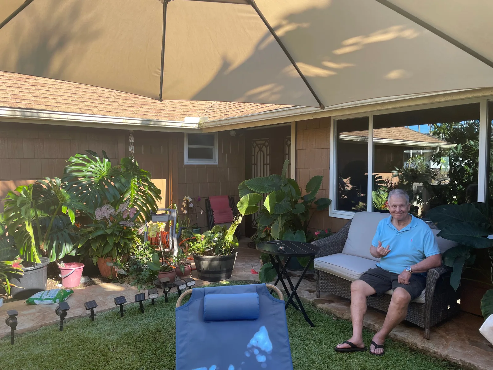 Garden resident at Rose Homecare Living in Oahu